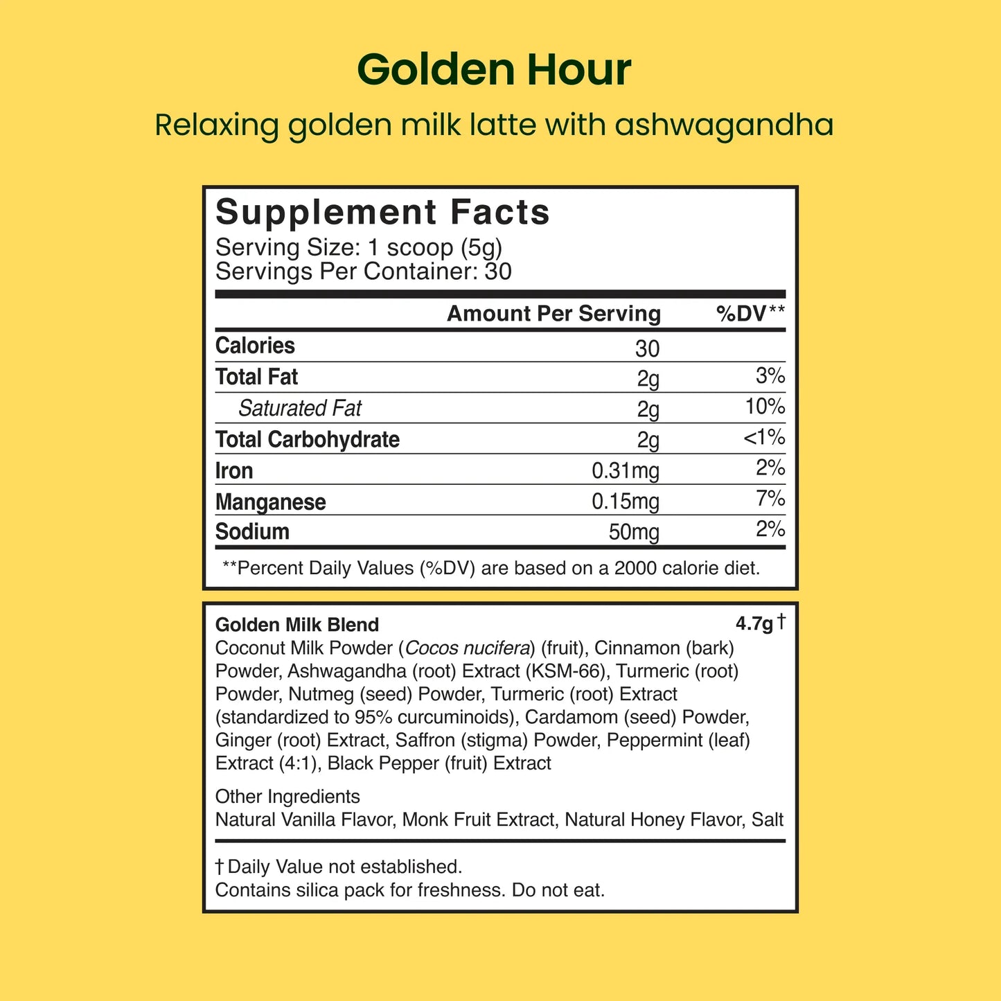 Golden Hour: relaxing golden milk latte with ashwagandha